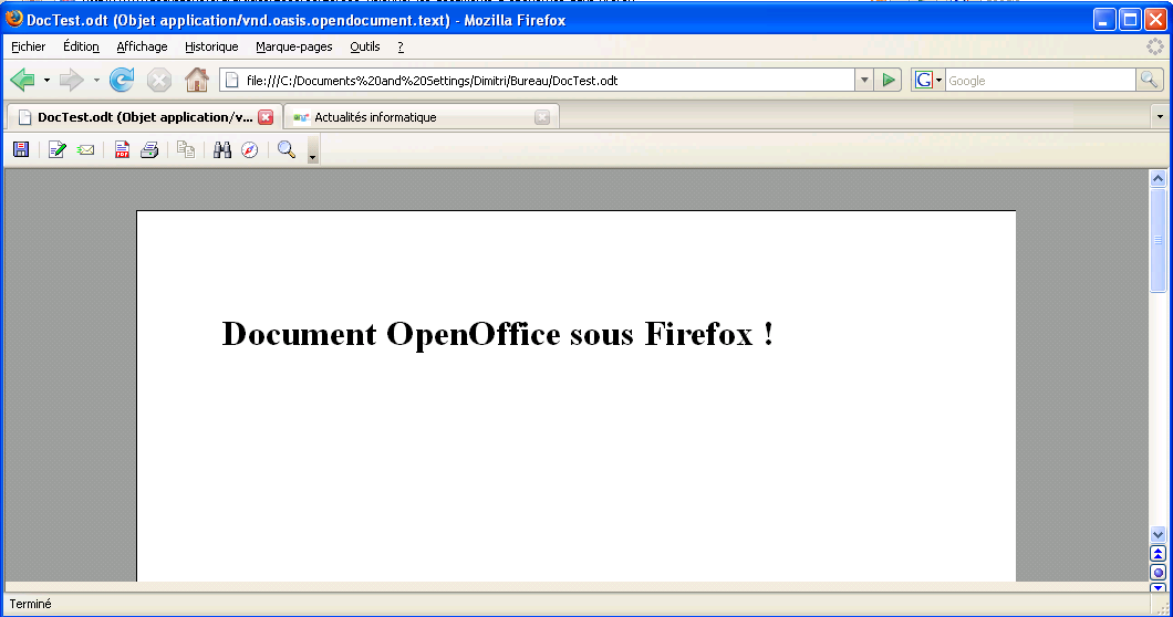 OpenOffice Firefox 3