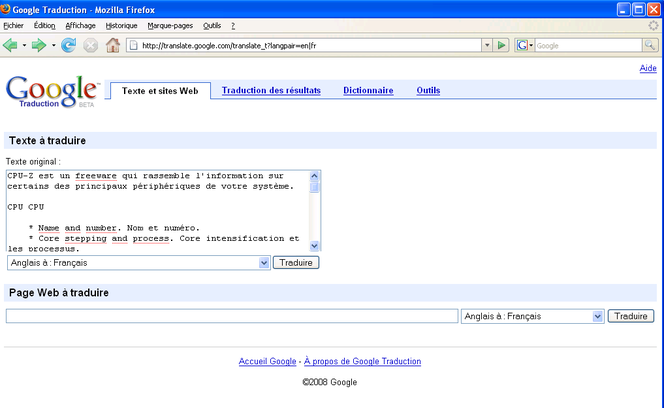 Google Traduction 2