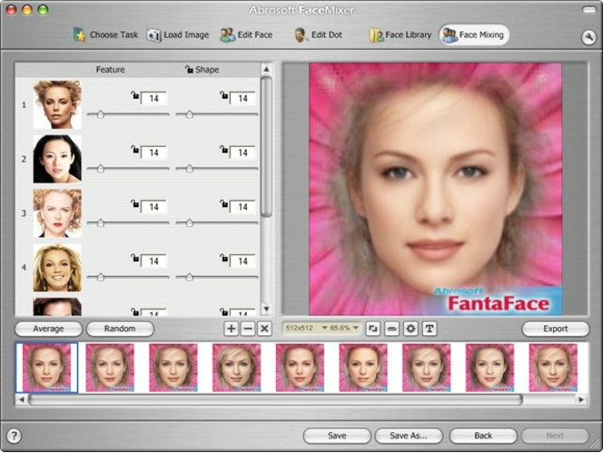 Abrosoft FantaFace Mixer  screen 3