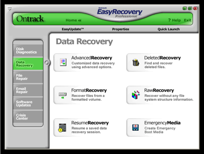 Easy Recovery 6 Data Recovery screen