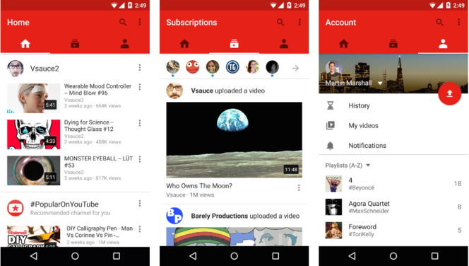 YouTube-Android-nouvelle-interface