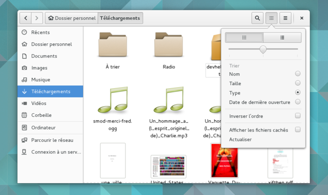GNOME-3.16-Fichiers