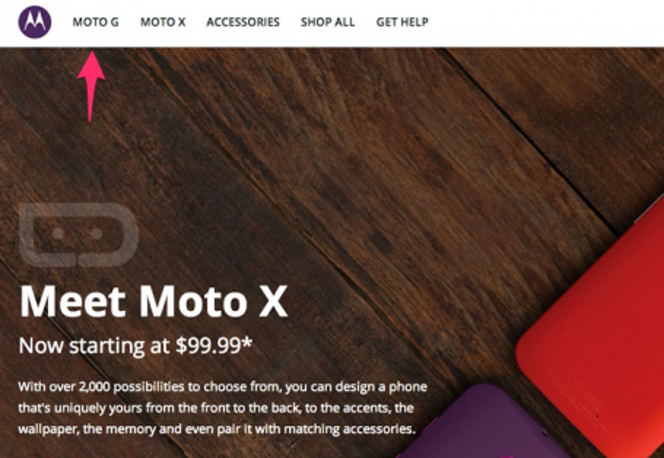 Moto G site