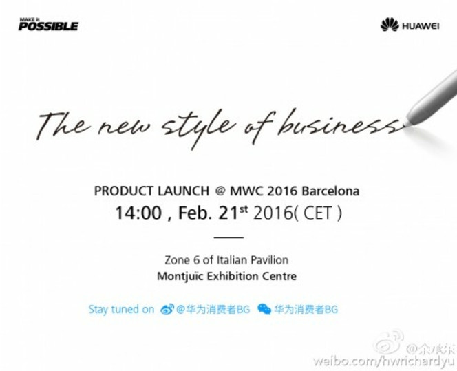 Huawei invitation MWC