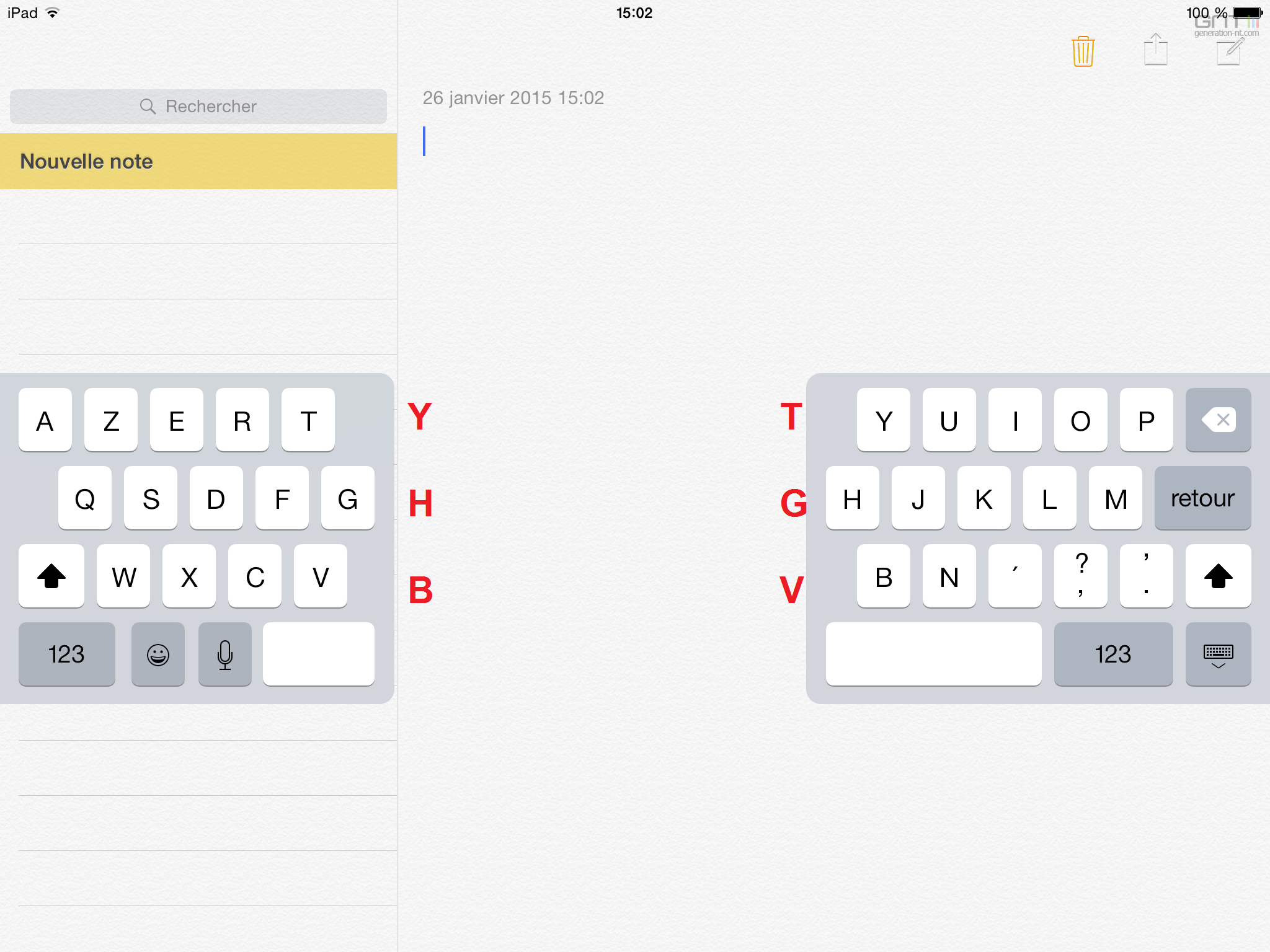 Touches fantÃ´mes clavier virtuel iPad (2)