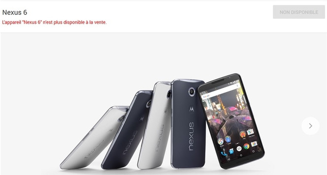Google Nexus 6 Store dispo