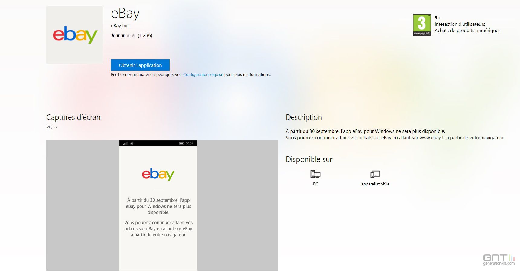 eBay Windows Phone