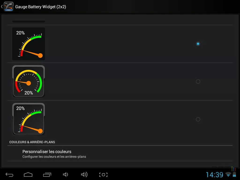 Jauge widget batterie Android (4).