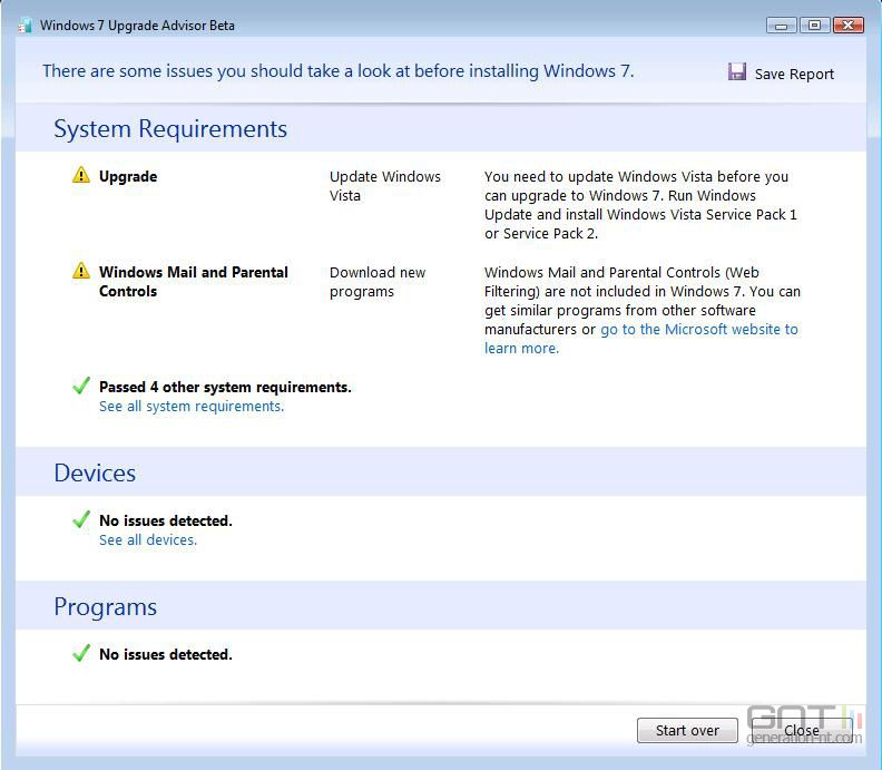 Windows 7 Upgrade Advisor 3
