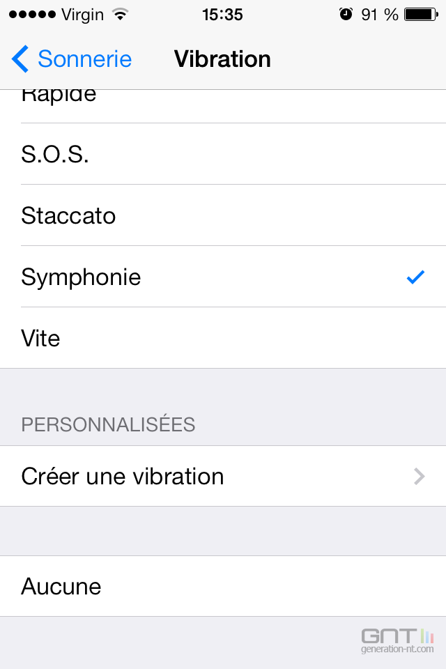 Vibrations personnalisÃ©es iOS 7 (5)