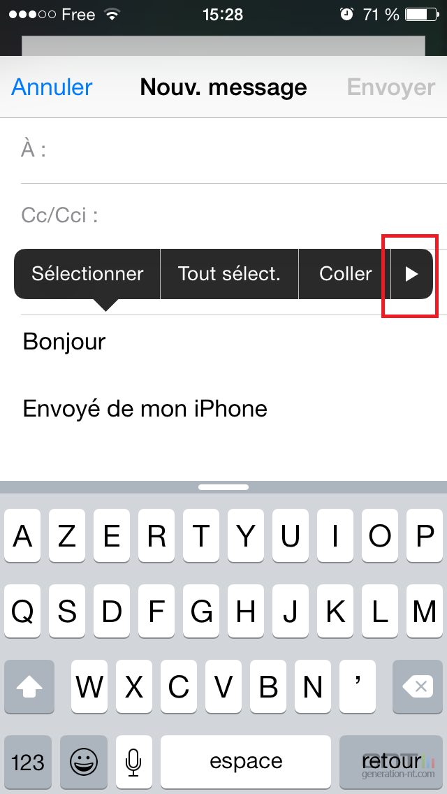 Mise en forme email iPhone iPad (2)