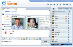 123 Flash Chat Server screen