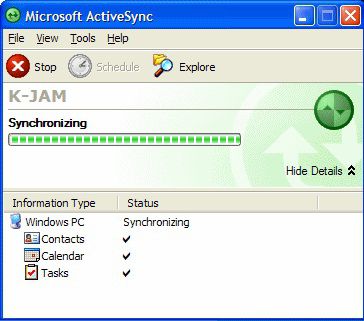 ActiveSync screen2