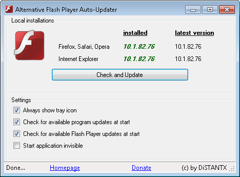 Alternative Flash Player Auto screen 2