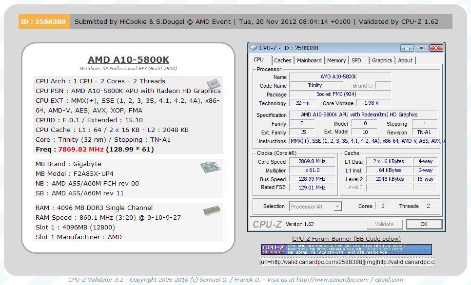 AMD A10-5800K overclocking