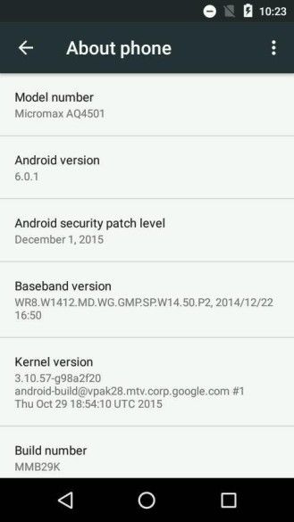 Android 6.0.1 Micromax Canvas A1 (2)