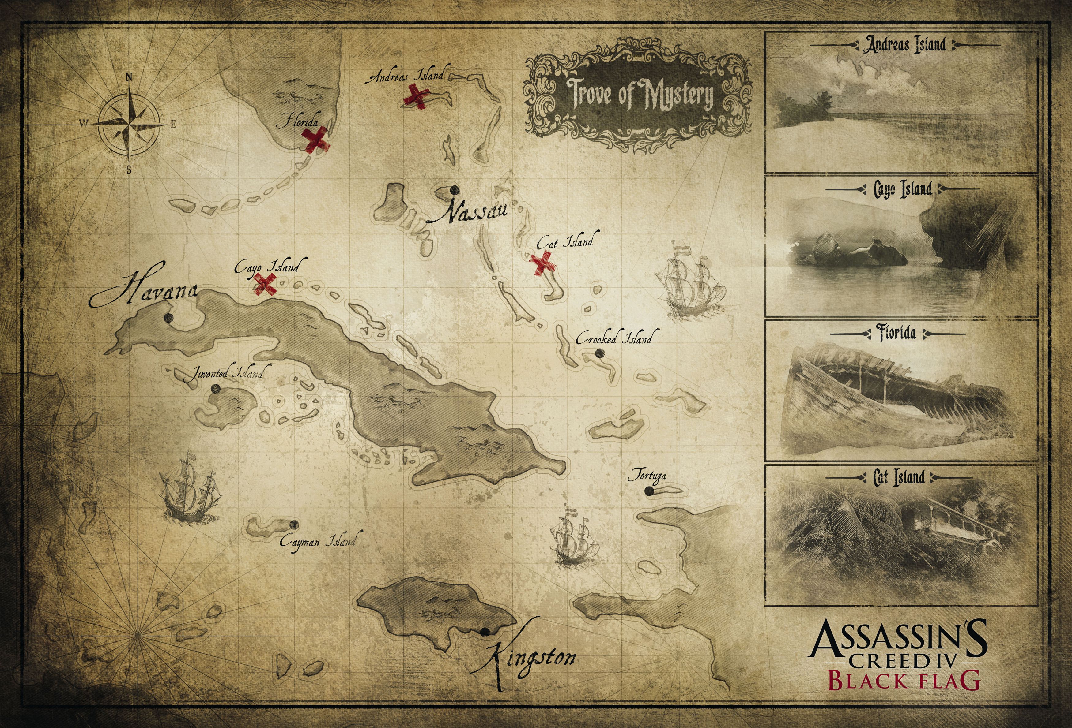 Assassin Creed 4 Black Flag - carte