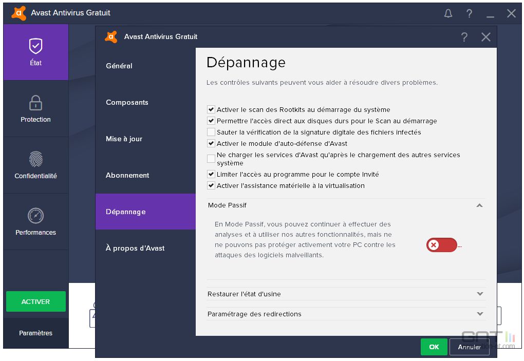 Avast genere des coupons