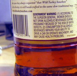 Avertissement whisky alcool