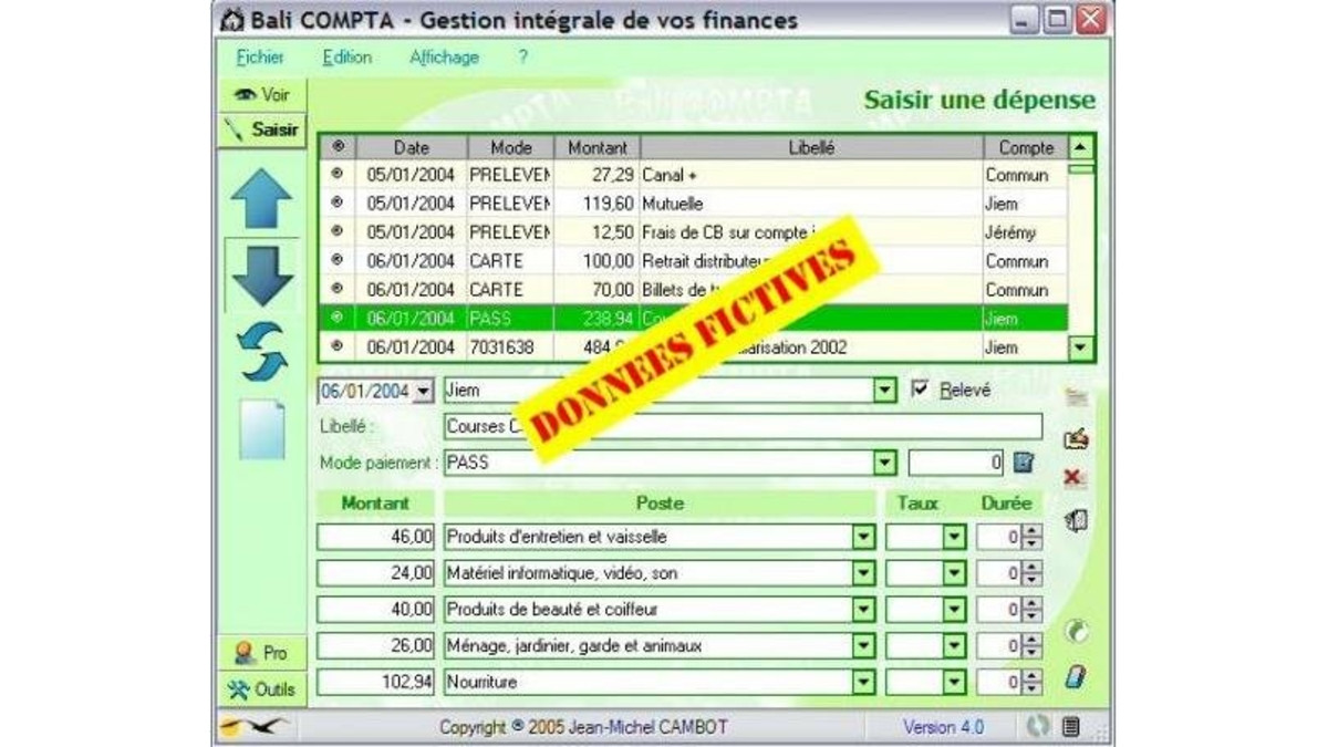 Bali Compta Portable G Rer Ses Finances Et Ses Comptes Facilement