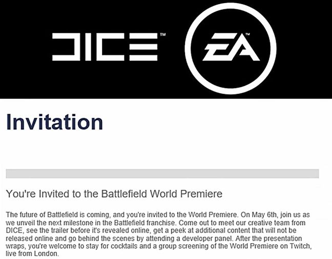 Battlefield 5 invitation