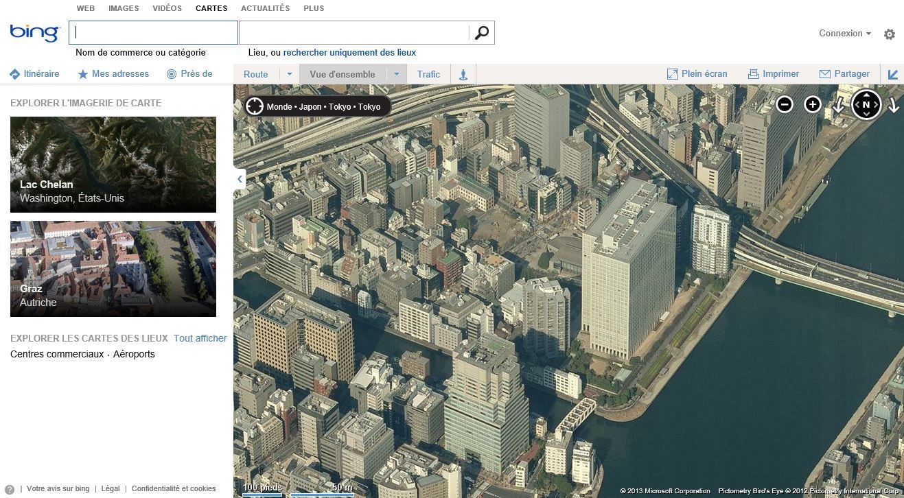 Bing-Maps-vue-oblique-Tokyo
