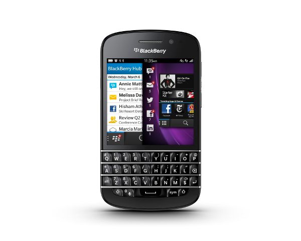 BlackBerry Q10 face