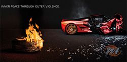 Burnout dominator affiche publicitaire