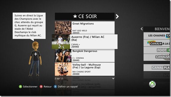 CanalSat Xbox live (2)
