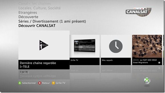 CanalSat Xbox live