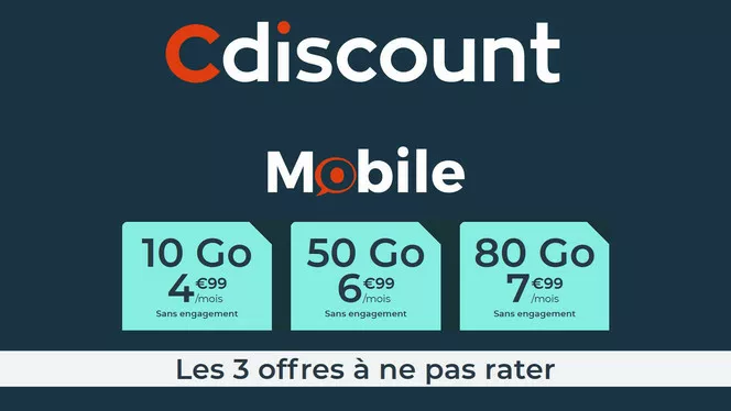 Cdiscount 3 forfaits mobiles à ne pas rater