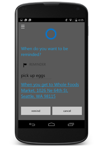 Cortana-Android-rappel