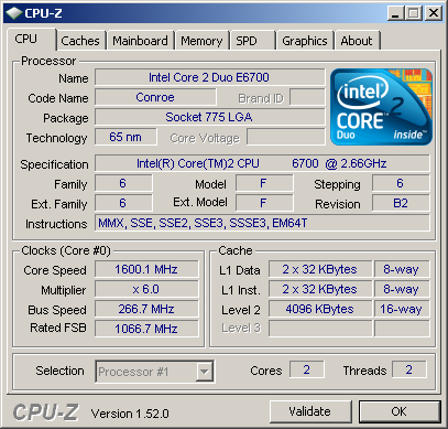 CPU Z 1.52