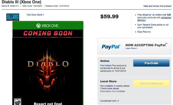 Diablo 3 Xbox One - capture