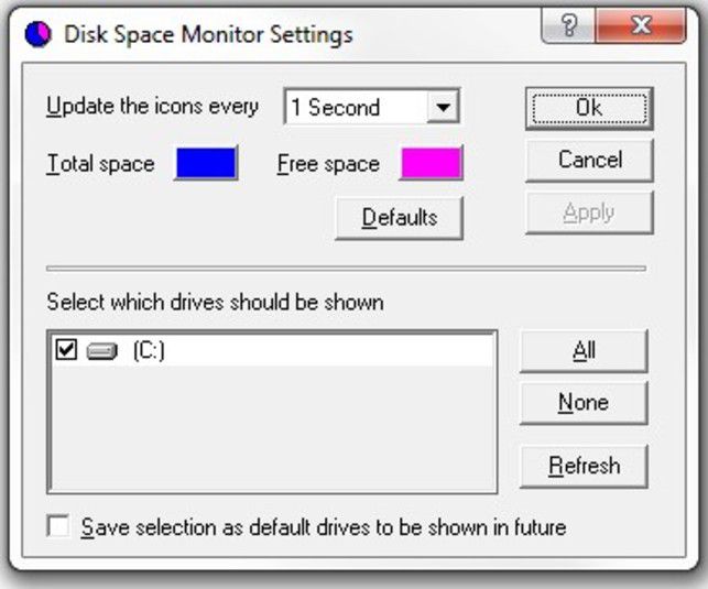 Disk Space Monitor screen1