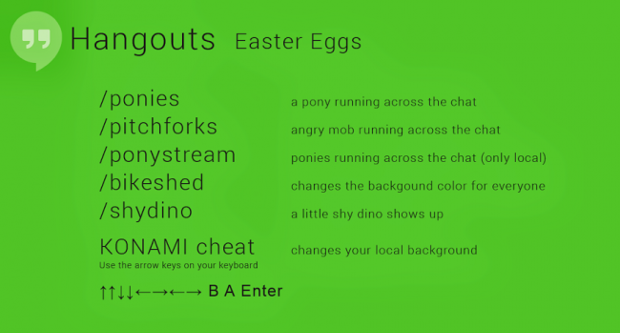 easter eggs hangouts