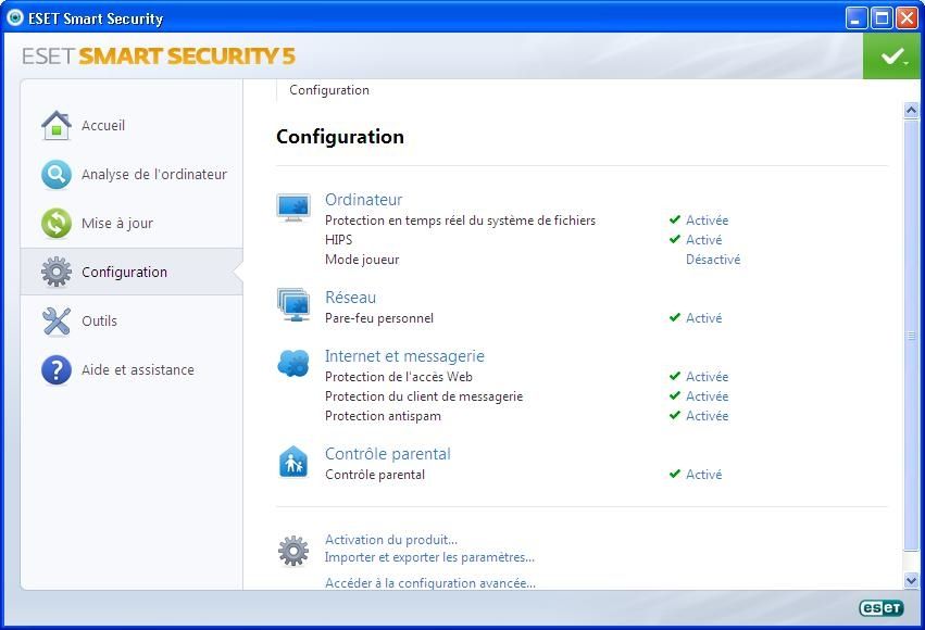 ESET Smart Security v5 screen 2