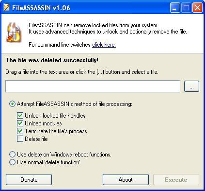 FileASSASSIN Portable screen1