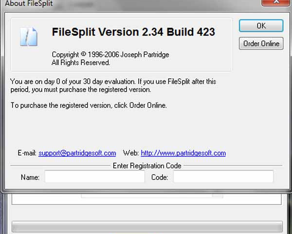 FileSplit screen 2
