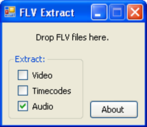FLV Extract screen