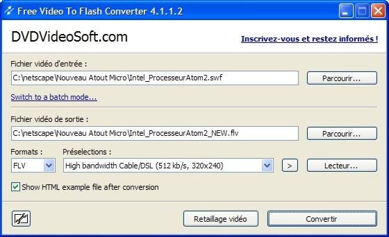 Free Video to Flash Converter screen 2