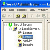 FTP Serv-U screen