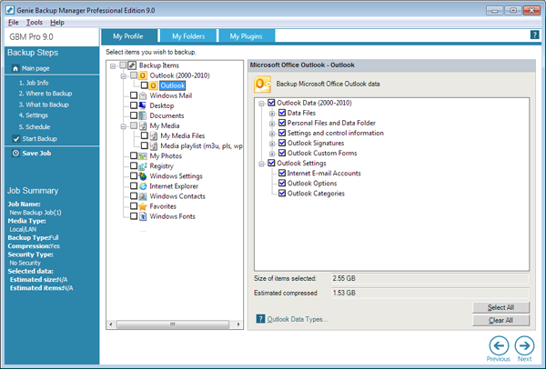 Genie Backup Manager Pro  screen1