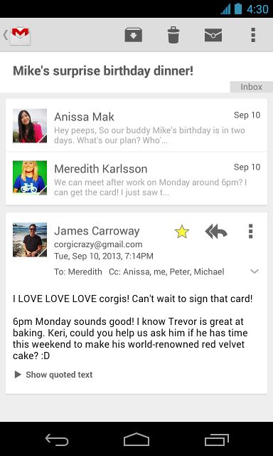 Gmail-Android-vue-conversation