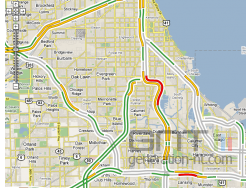 Google map infos trafic chicago small Google map infos trafic chicago small