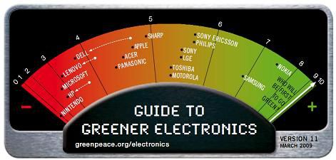 Greenpeace greener electronics mars 2009