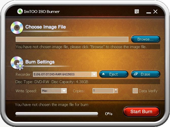 ImTOO ISO Burner screen 1
