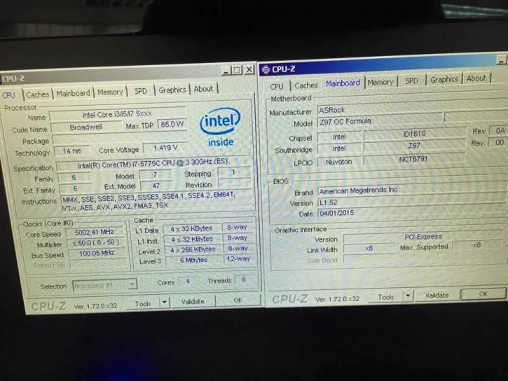 Intel Core i7-5775C overclocking (2)