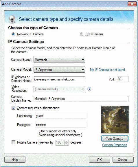 IP Camera Viewer screen1