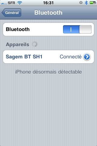 iPhone 3Gs Bluetooth A2DP